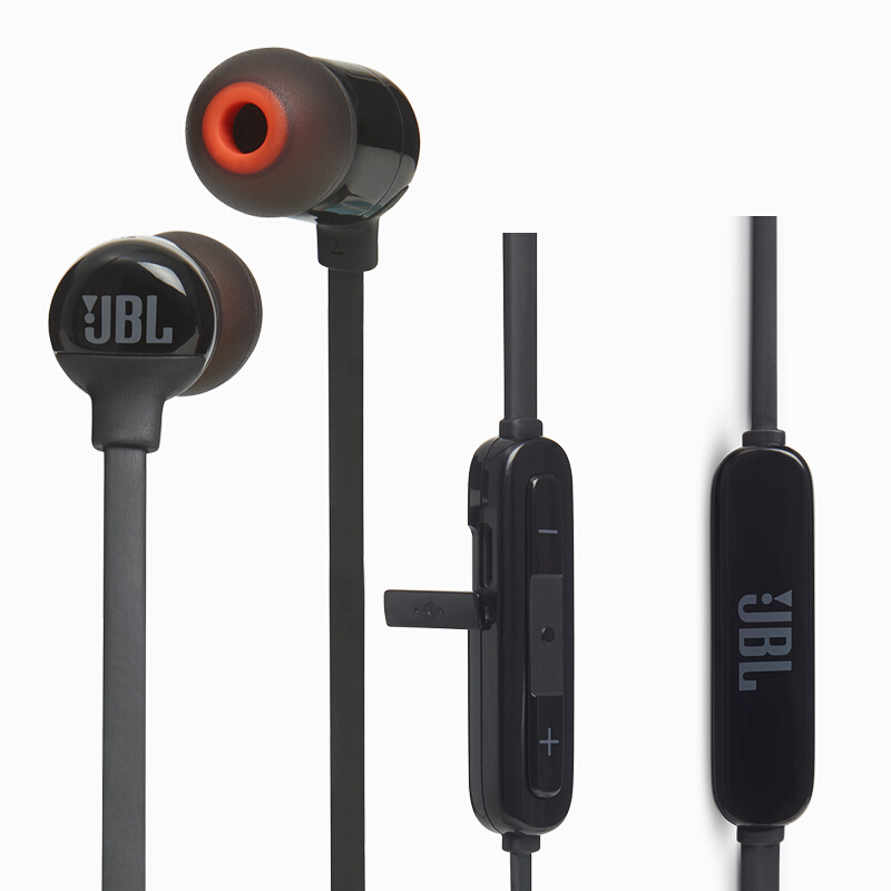 JBL TUNE 110BT 入耳式耳机 无线蓝牙耳机 运动耳机 颈挂式耳机 带麦可通话 苹果安卓通用