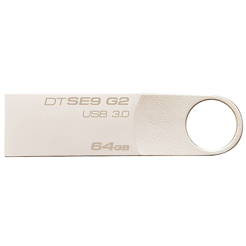 金士顿（Kingston）64GB USB3.0 U盘 DTSE9G2 银色 金属外壳 高速