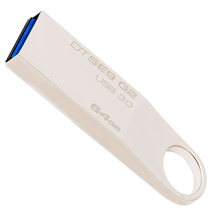 金士顿（Kingston）64GB USB3.0 U盘 DTSE9G2 银色 金属外壳 高速