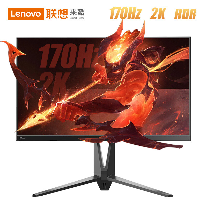 联想来酷 Lecoo K2718QL 27英寸 IPS 2K超清 170Hz 1ms响应 HDR技术 105%sRGB 旋转升降电竞小金刚显示器