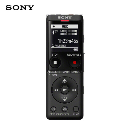 SONY索尼录音笔ICD-UX570F 4GB 黑色 智能降噪升级款 专业线性录音棒 商务学习采访支持内录