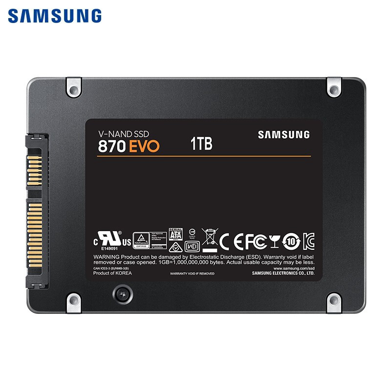 三星 870 EVO 1TB SSD固态硬盘 SATA3.0接口 （MZ-77E1T0B）非960G
