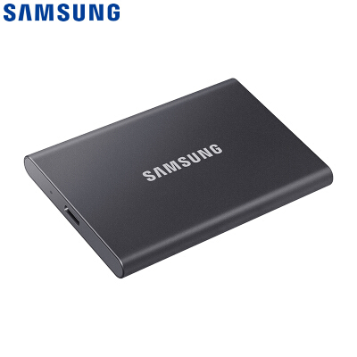 三星移动固态硬盘T7 2TB Type-c USB 3.2 （PSSD） SAMSUNG T7 灰色 NVMe传输速度1050MB/s 超薄时尚