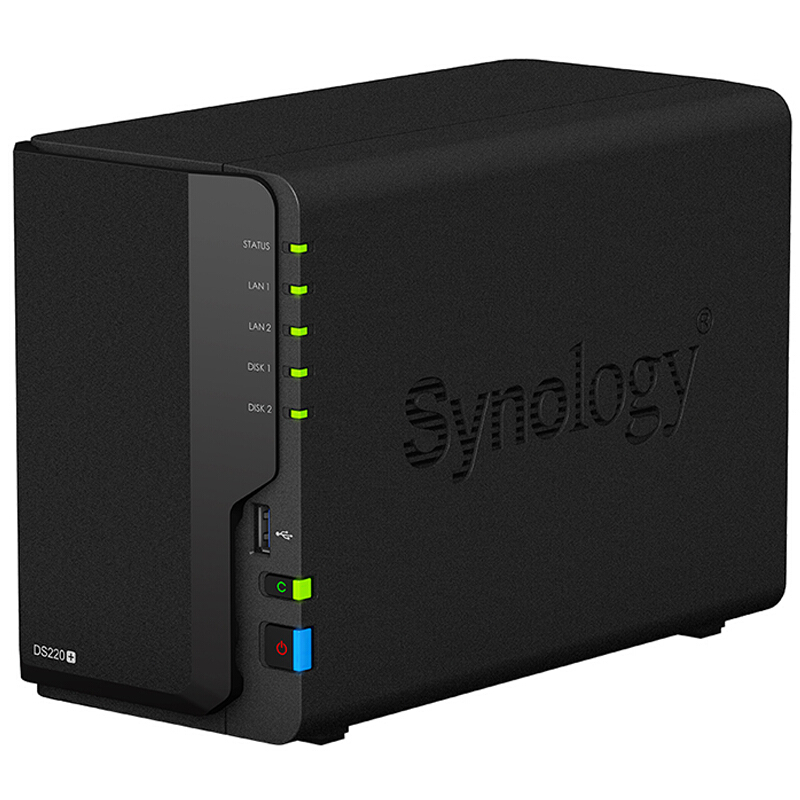 群晖（Synology）DS220+ 2盘位 NAS网络存储服务器 （无内置硬盘）