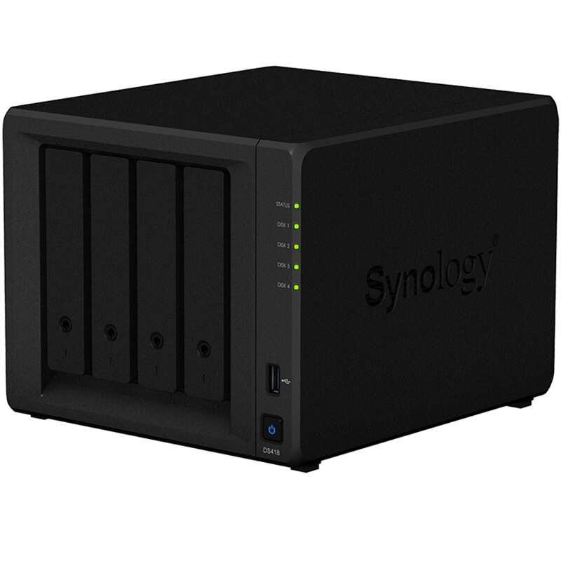 群晖（Synology）DS418 四盘位 NAS网络存储服务器 （无内置硬盘）