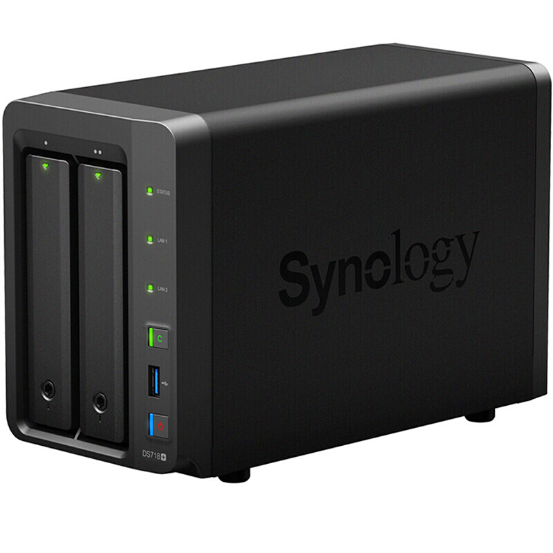 synology群晖DS718+网络存储服务器nas存储DS716+II升级私有云 DS718+官方标配