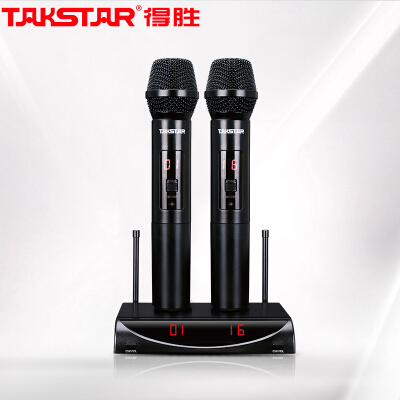 得胜 (TAKSTAR)X3 U段可调频无线麦克风 一拖二便携式USB供电无线话筒 家用KTV专业演出会议手持式主持话筒