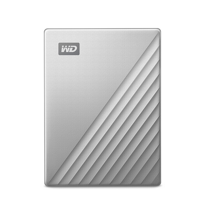 西部数据(WD) 1TB 移动硬盘 Type-C My Passport Ultra 2.5英寸 银色 机械硬盘 便携 密码保护 兼容Mac