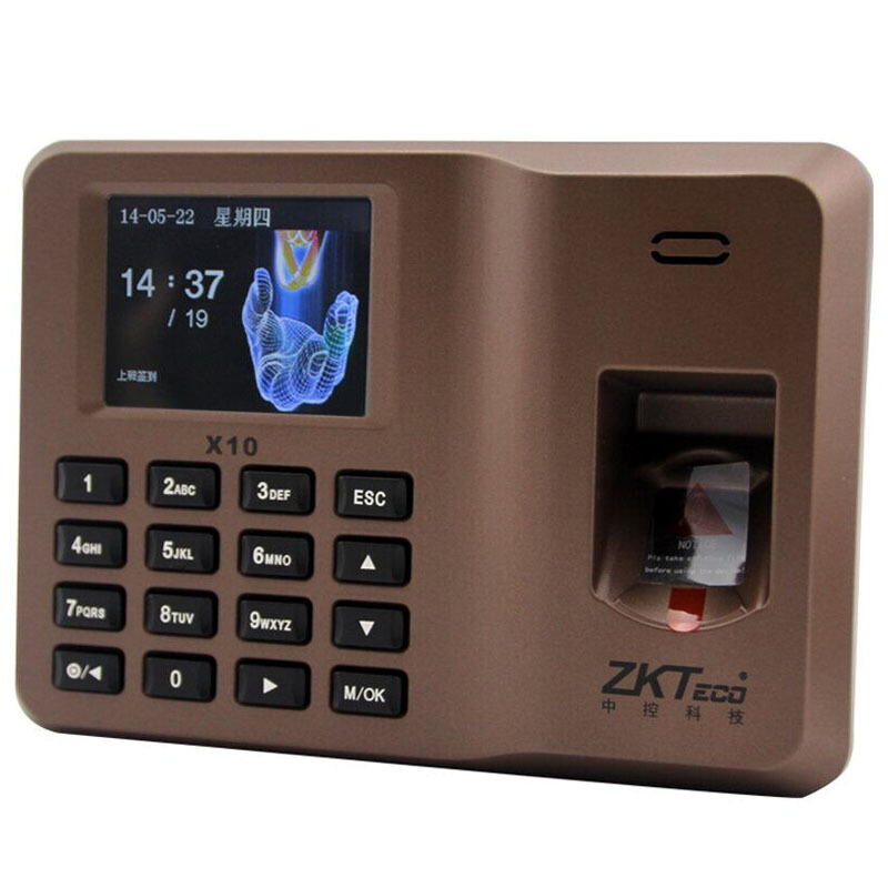 中控智慧（ZKTeco） X10指纹打卡机 免软件指纹考勤机 U盘下载自动生成报表