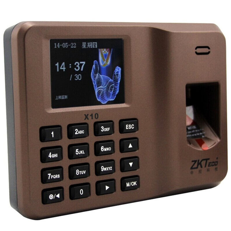 中控智慧（ZKTeco） X10指纹打卡机 免软件指纹考勤机 U盘下载自动生成报表